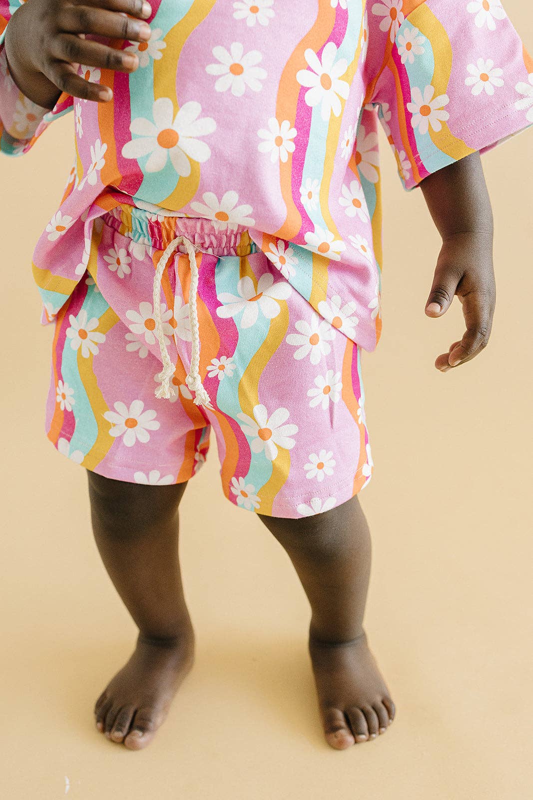 Lucky Panda Kids Shorts Set - Groovy Daisy