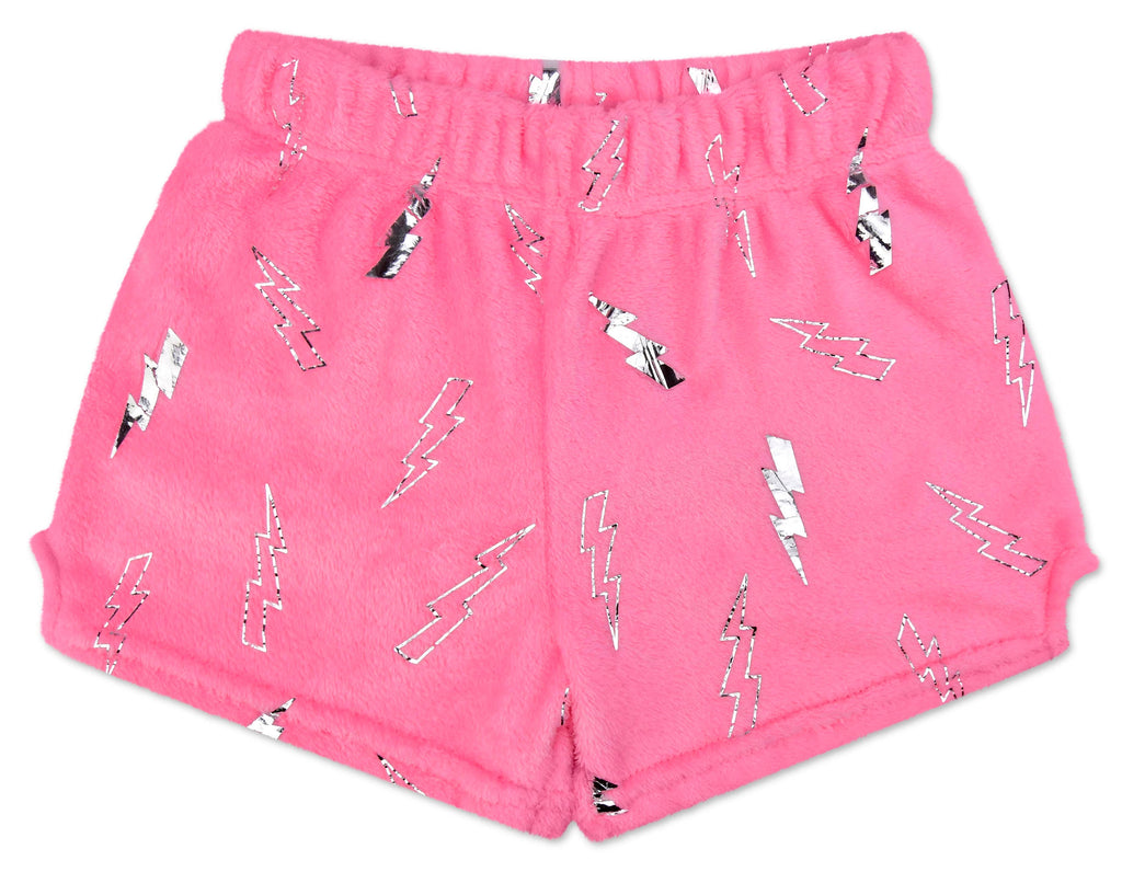 Iscream - Plush Shorts - Pink Foil Lightning