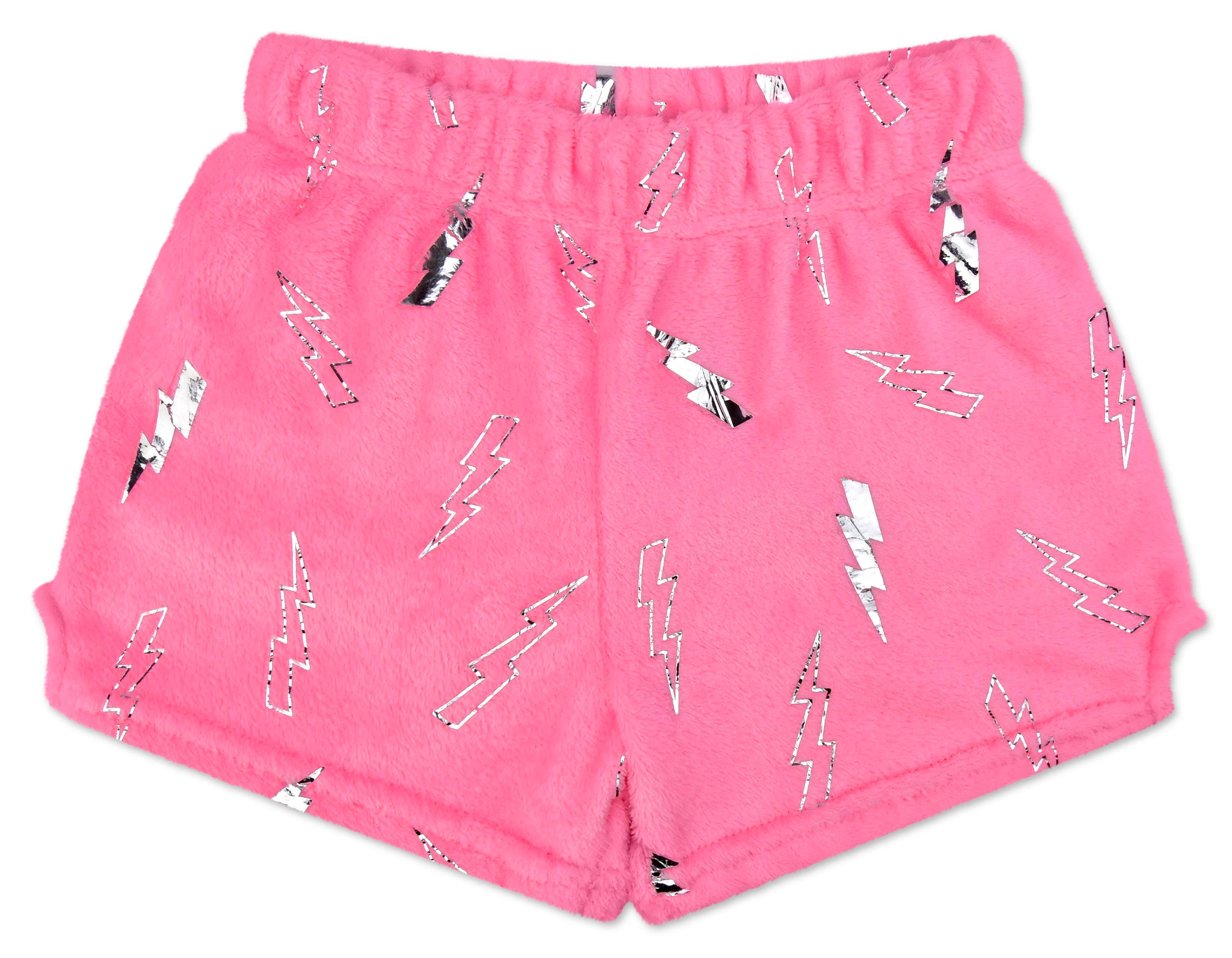 Iscream - Plush Shorts - Pink Foil Lightning