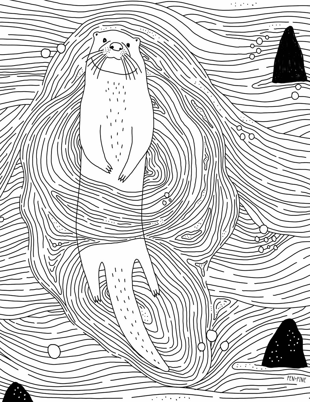 Pen+Pine - West Coast Wonderful Coloring Book