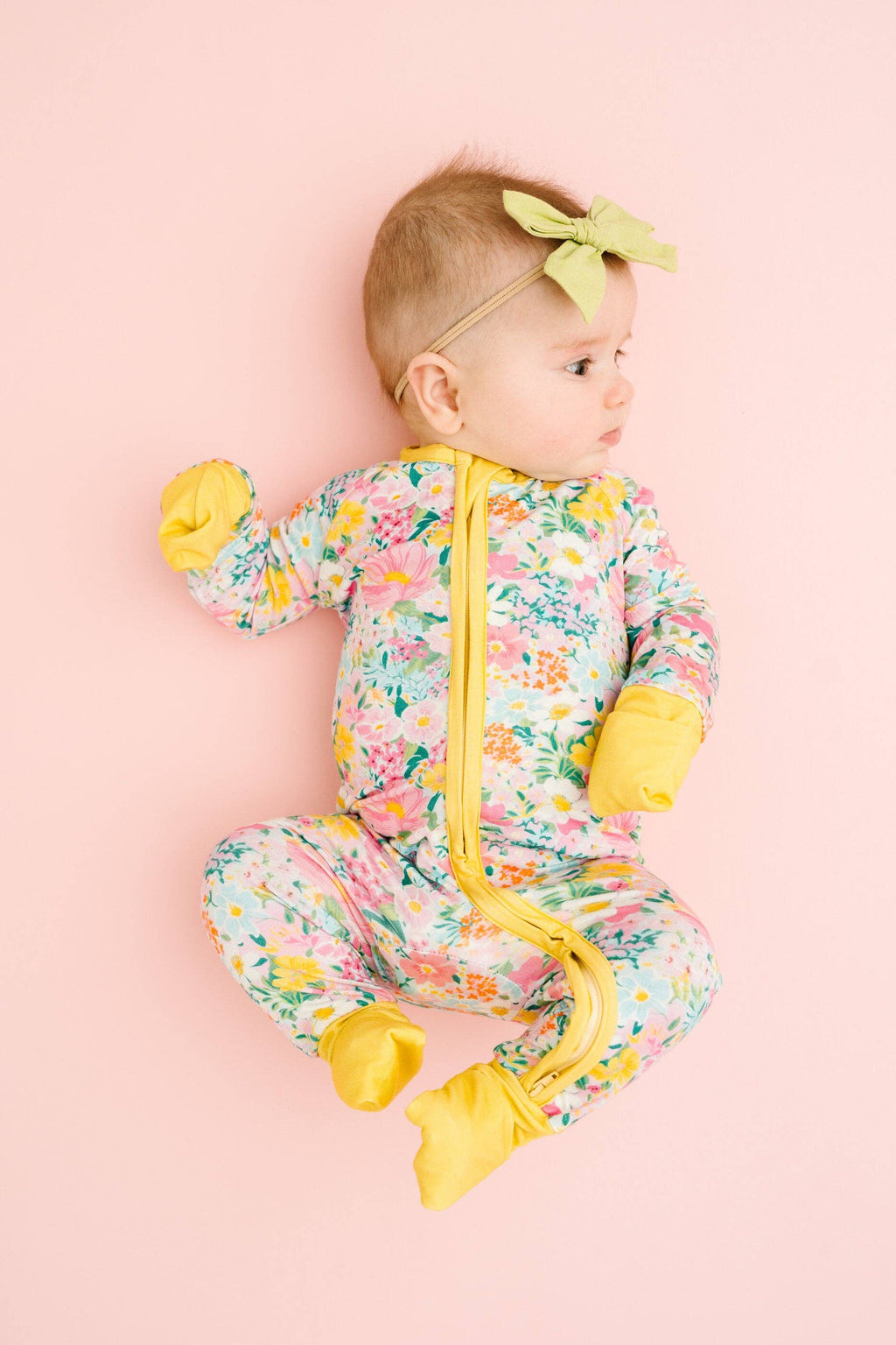 Little One Shop Bamboo Convertible Romper - Garden Glow