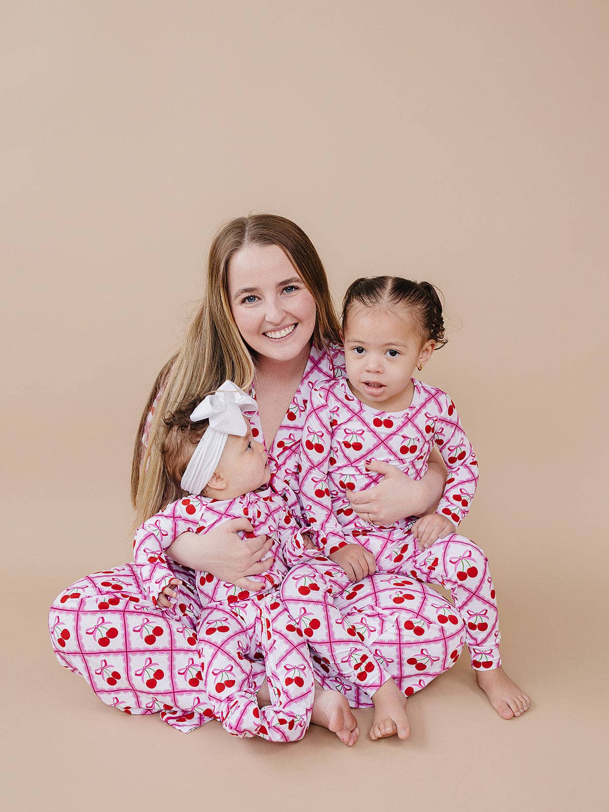 Lucky Panda Kids Bamboo PJs - Cherry Bow