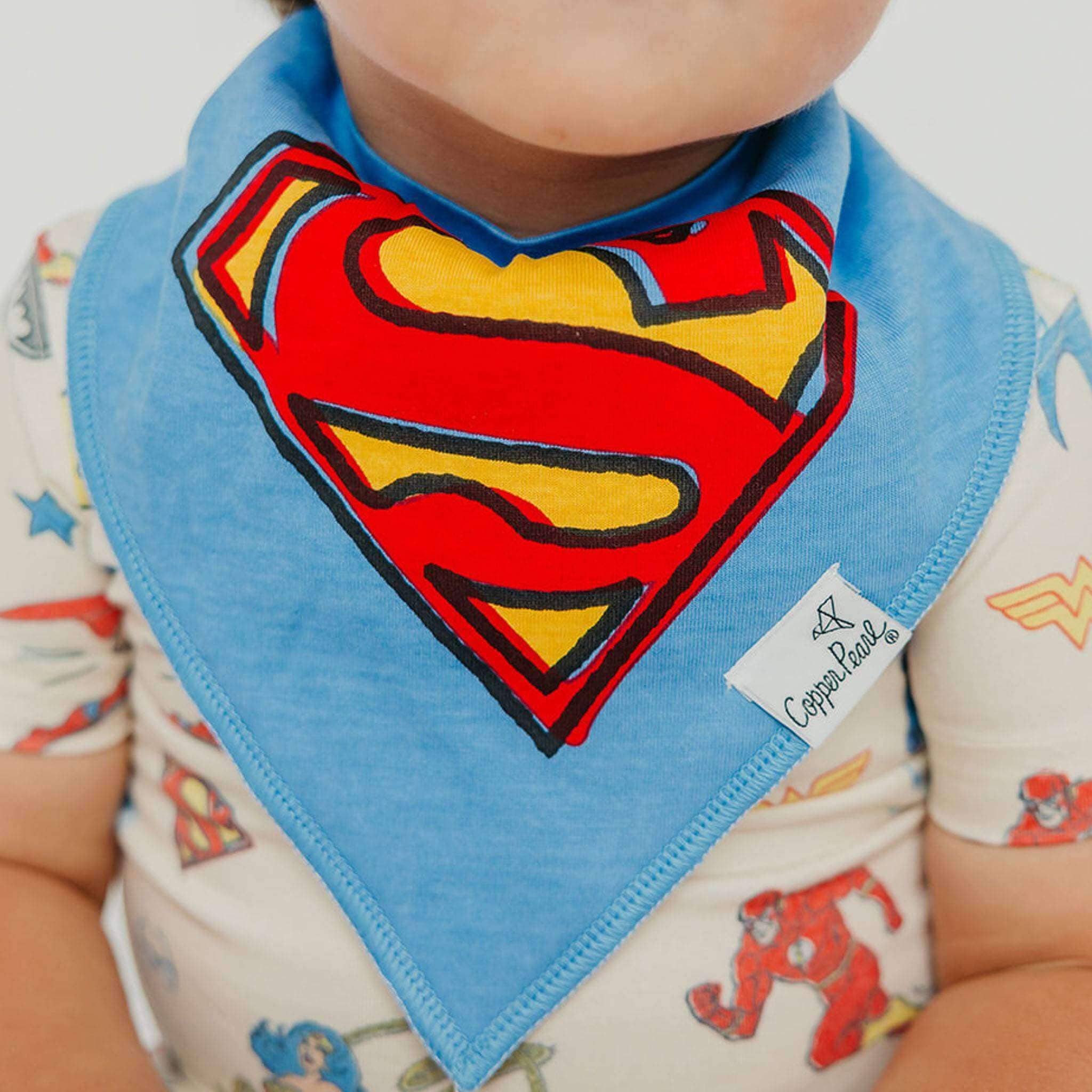 Copper Pearl Baby Bandana Bibs - Justice League