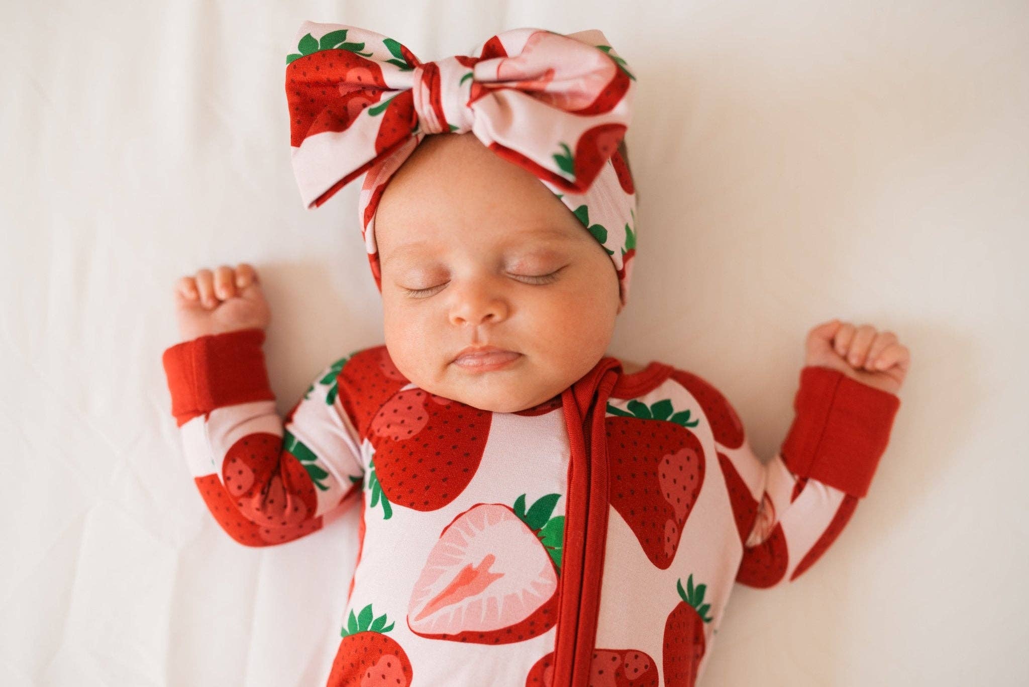 Jammie Session Bamboo Romper - Berry Sweet
