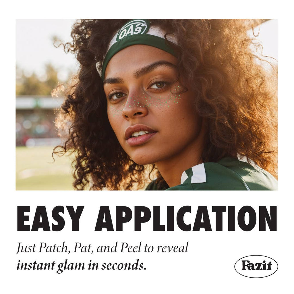 Fazit - Team Spirit Green Glitter Makeup Patches