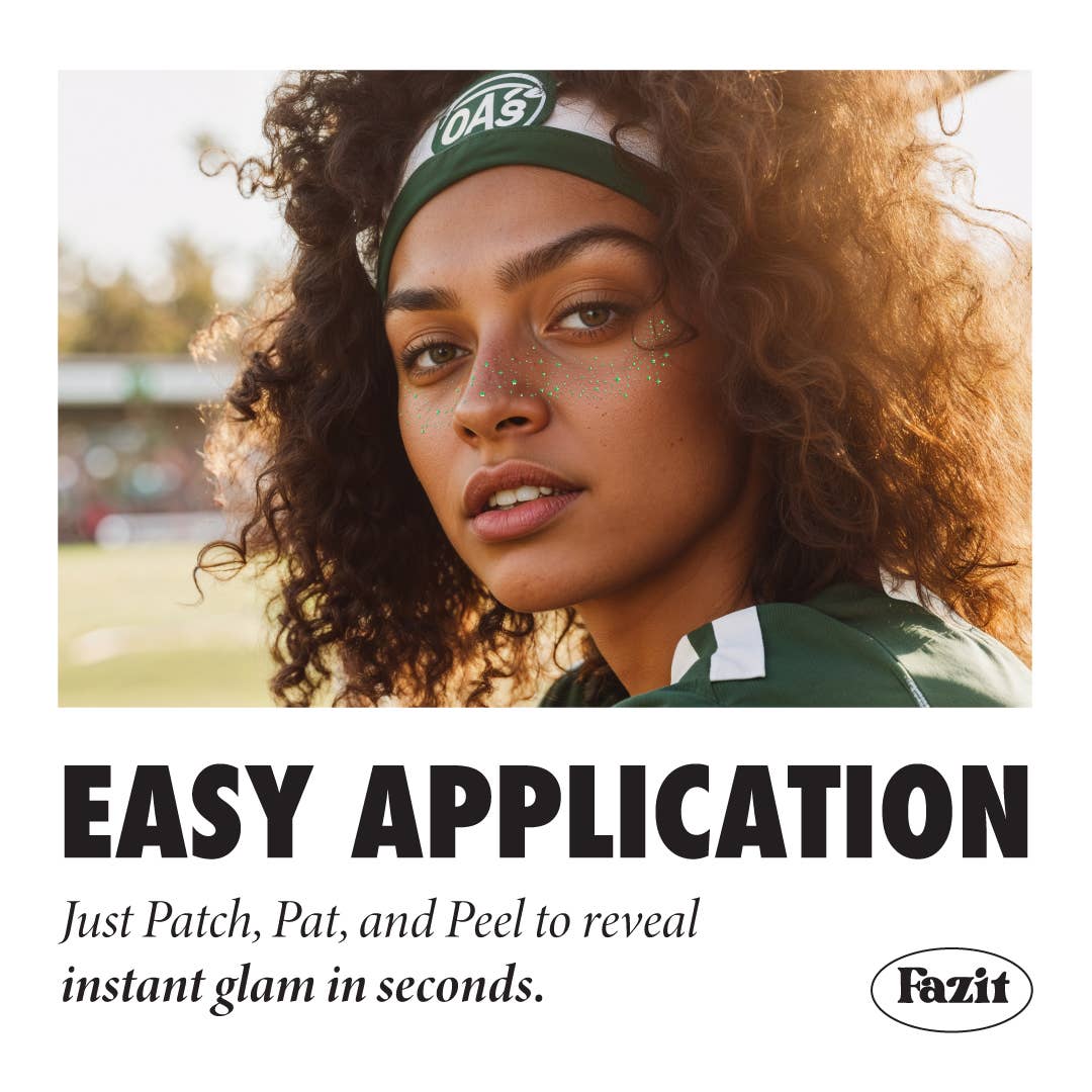 Fazit - Team Spirit Green Glitter Makeup Patches