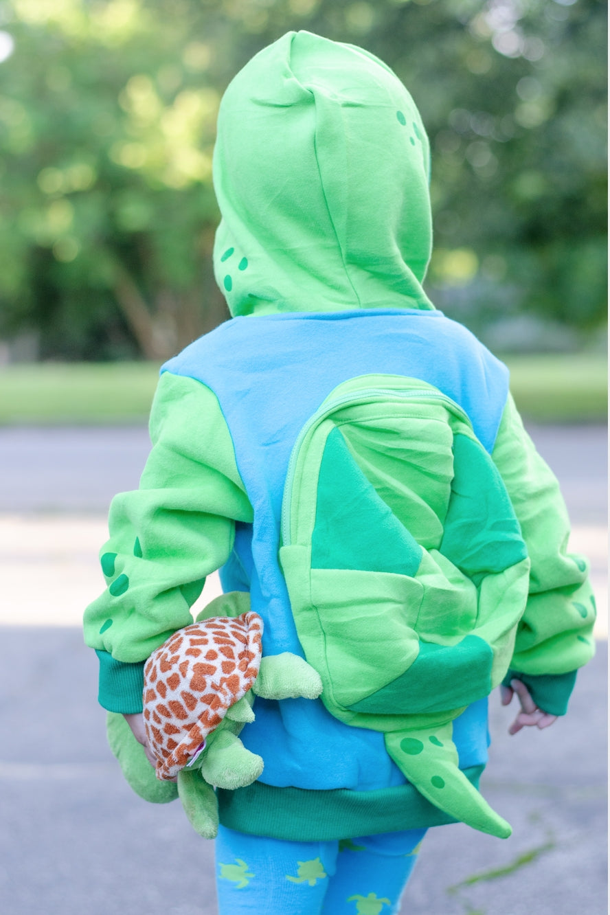 3D Hoodie w/ Backpack - Sea Turtle (Final Sale)