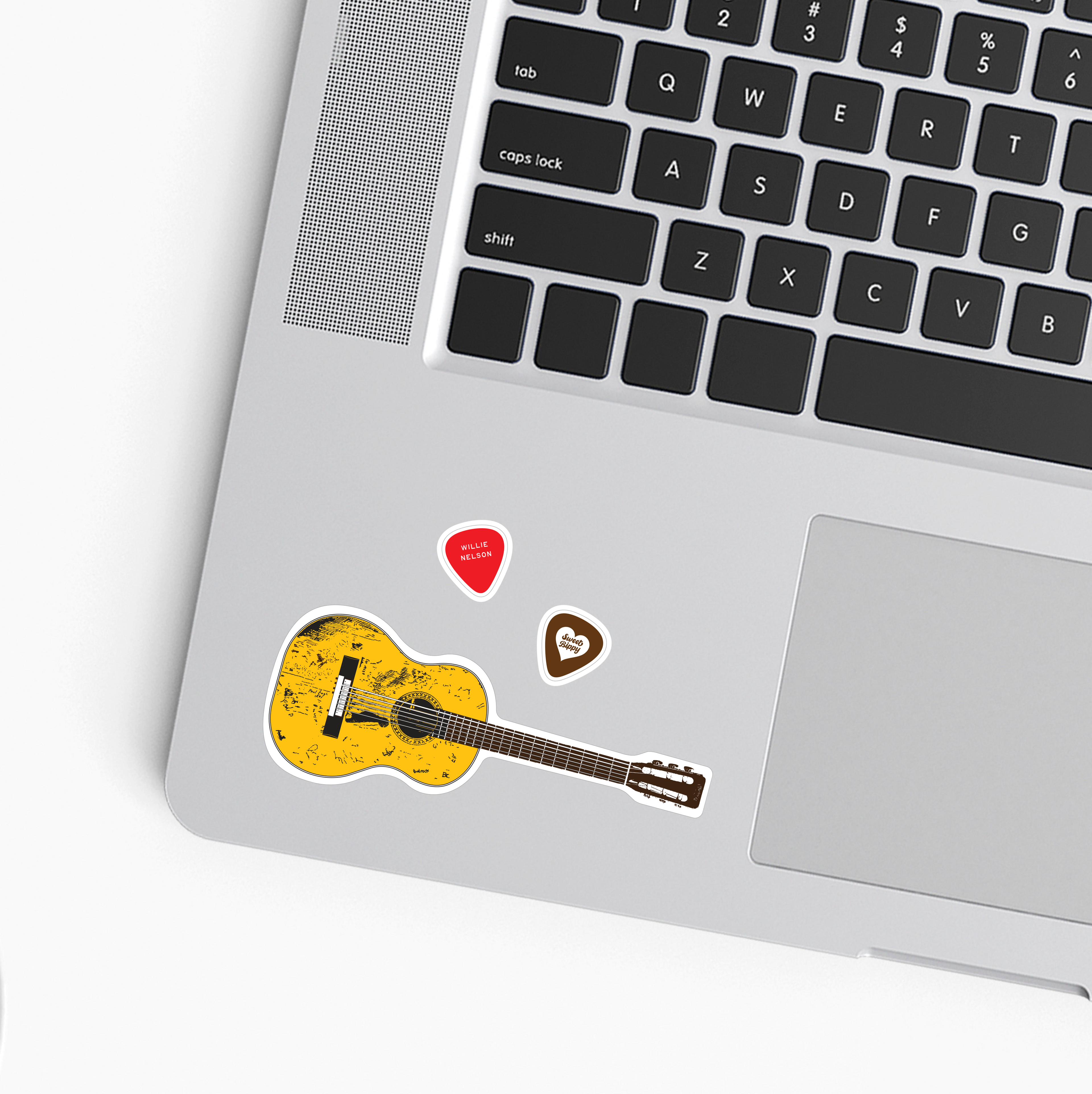 Sweet Bippy Press - Guitar Sticker Sheet - Willie Nelson