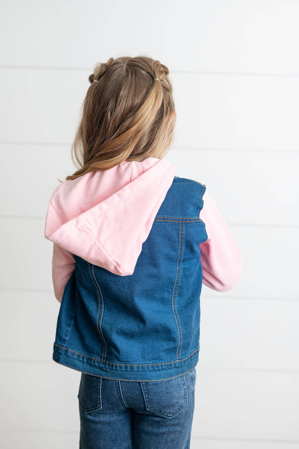 Oopsie Daisy - Hooded Denim Jacket - Pink