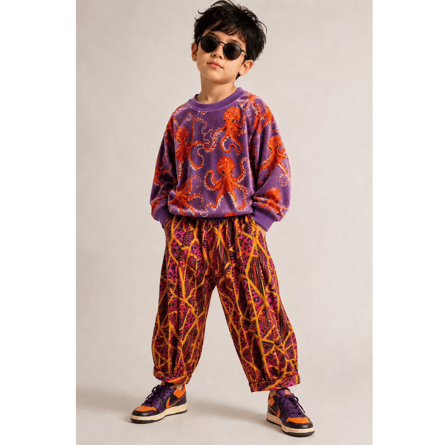 Best Day Ever Kids - Octo Party Velvet Pullover