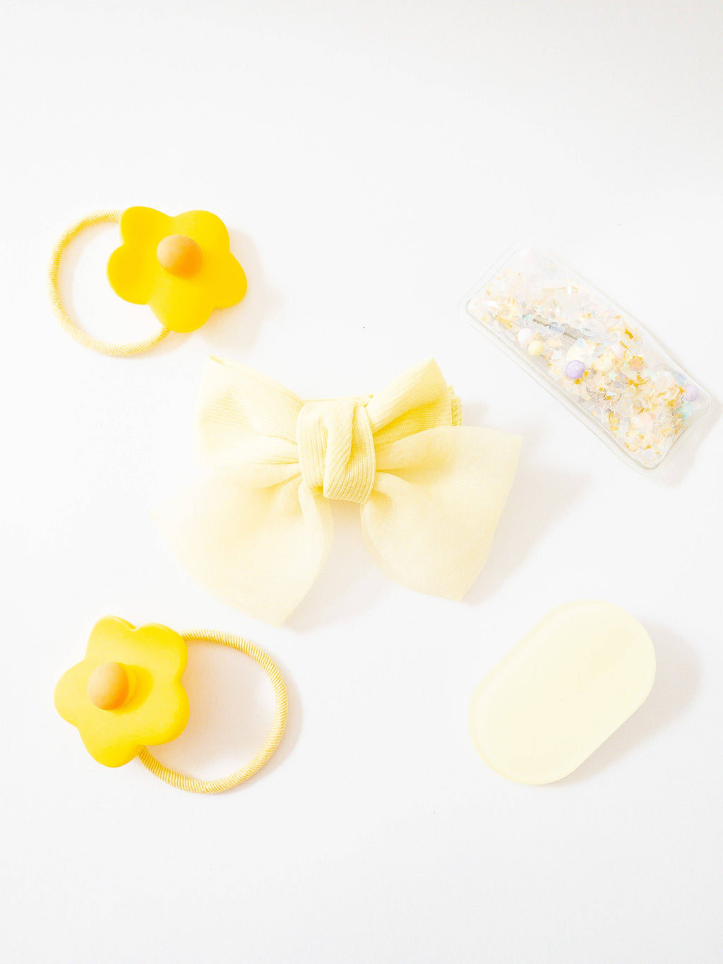 Eggy Cakes - Shay Bow and Confetti 5 Piece Hair Clip Set