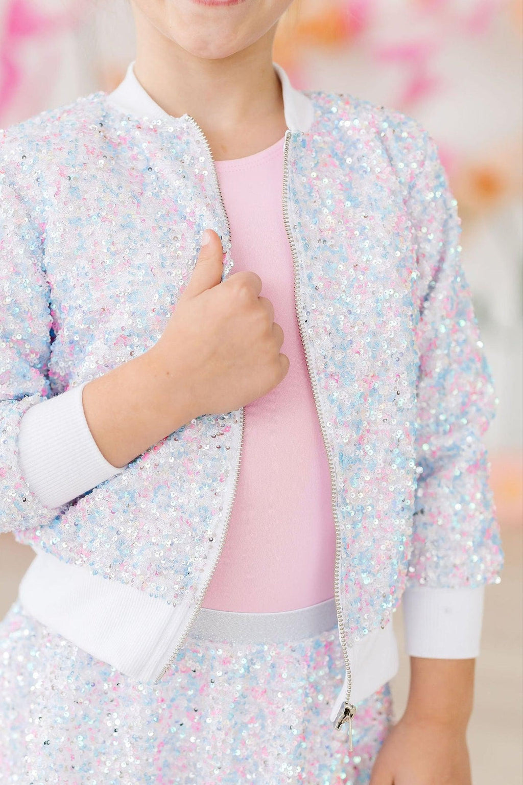 Mila & Rose Sequin Jacket - Cotton Candy