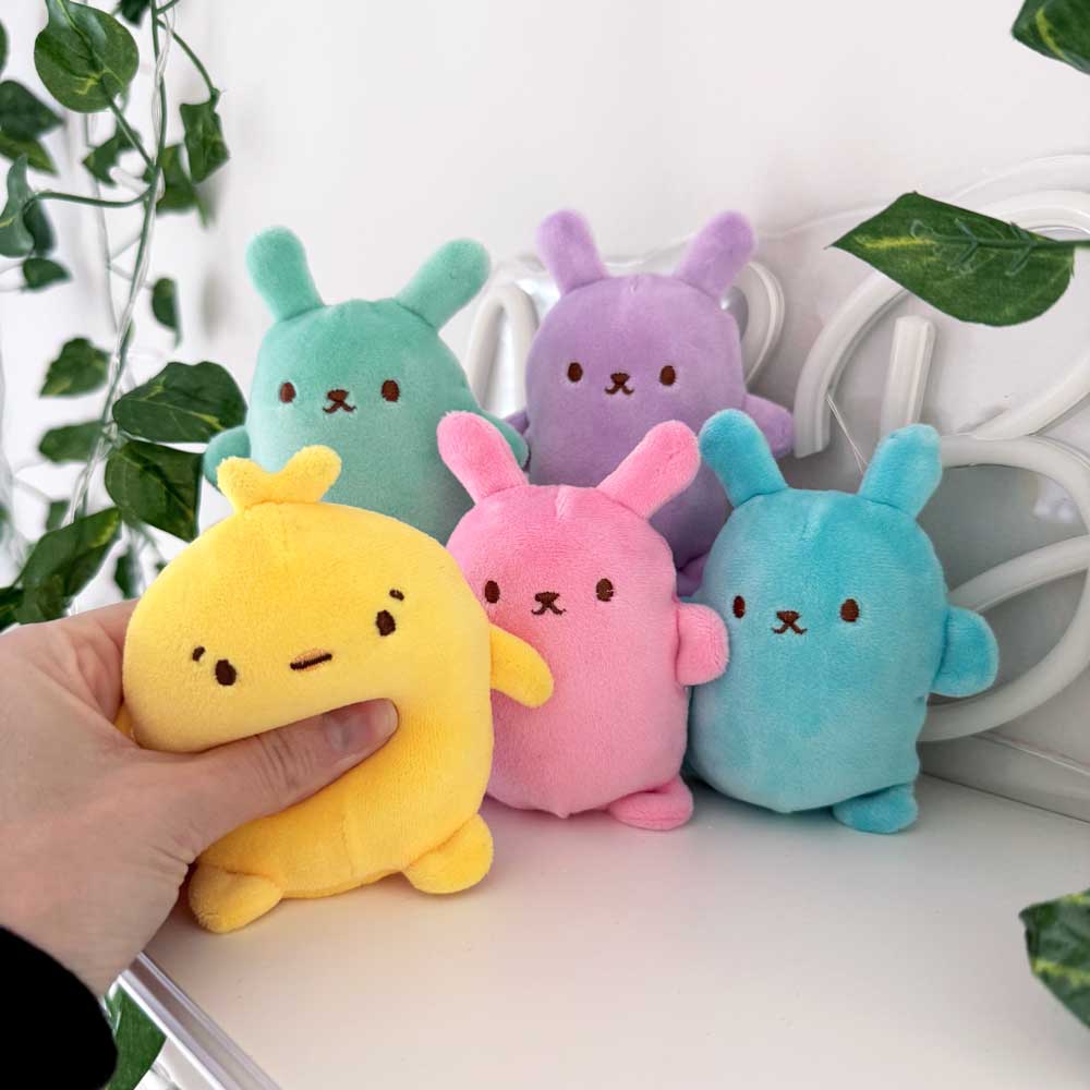 Top Trenz Inc - Bubble Stuffed Squishy Friends - Bunny Edition