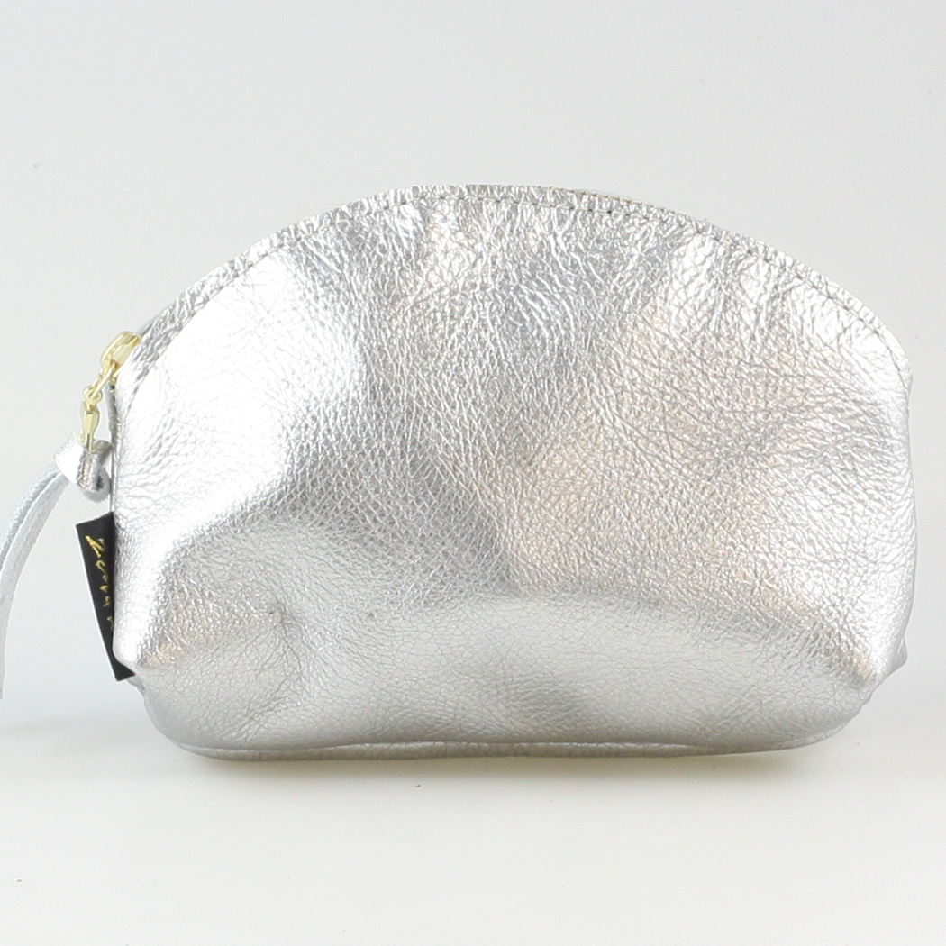 Zina Kao - The Metallic Simon Mini Makeup Clutch: Silver