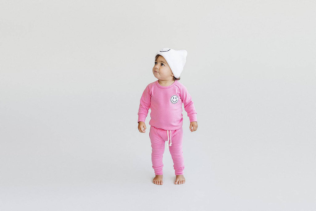 Lucky Panda Kids Lounge Set - Smiley Bubble Gum