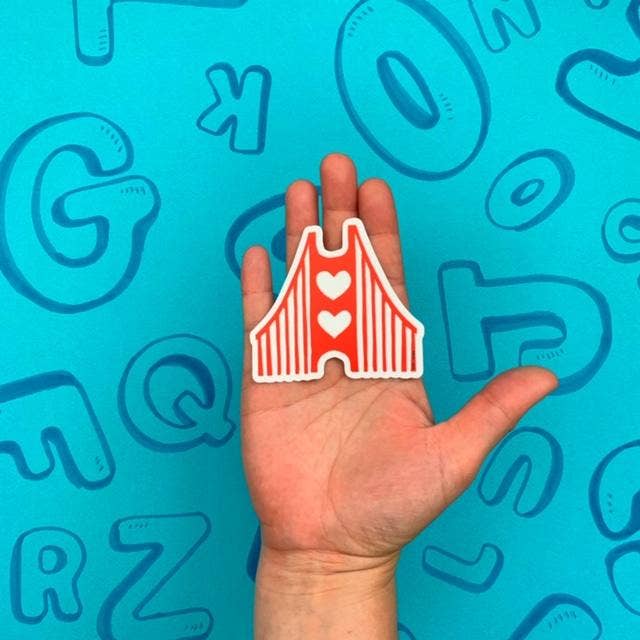 PapaLlama Sticker - Golden Gate Bridge