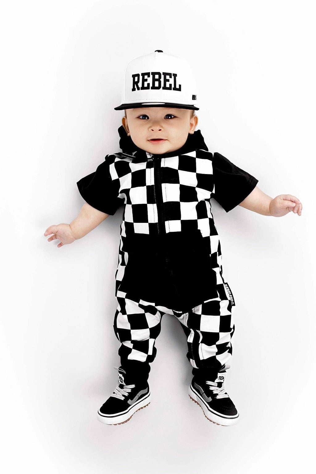 Rebel Bro Hooded Rebel Short Sleeve Romper - Venice