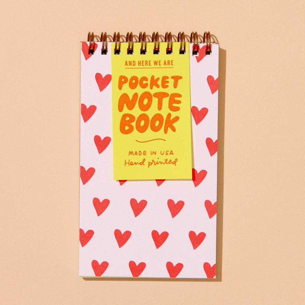 And Here We Are Spiral Notebook - Red Hearts