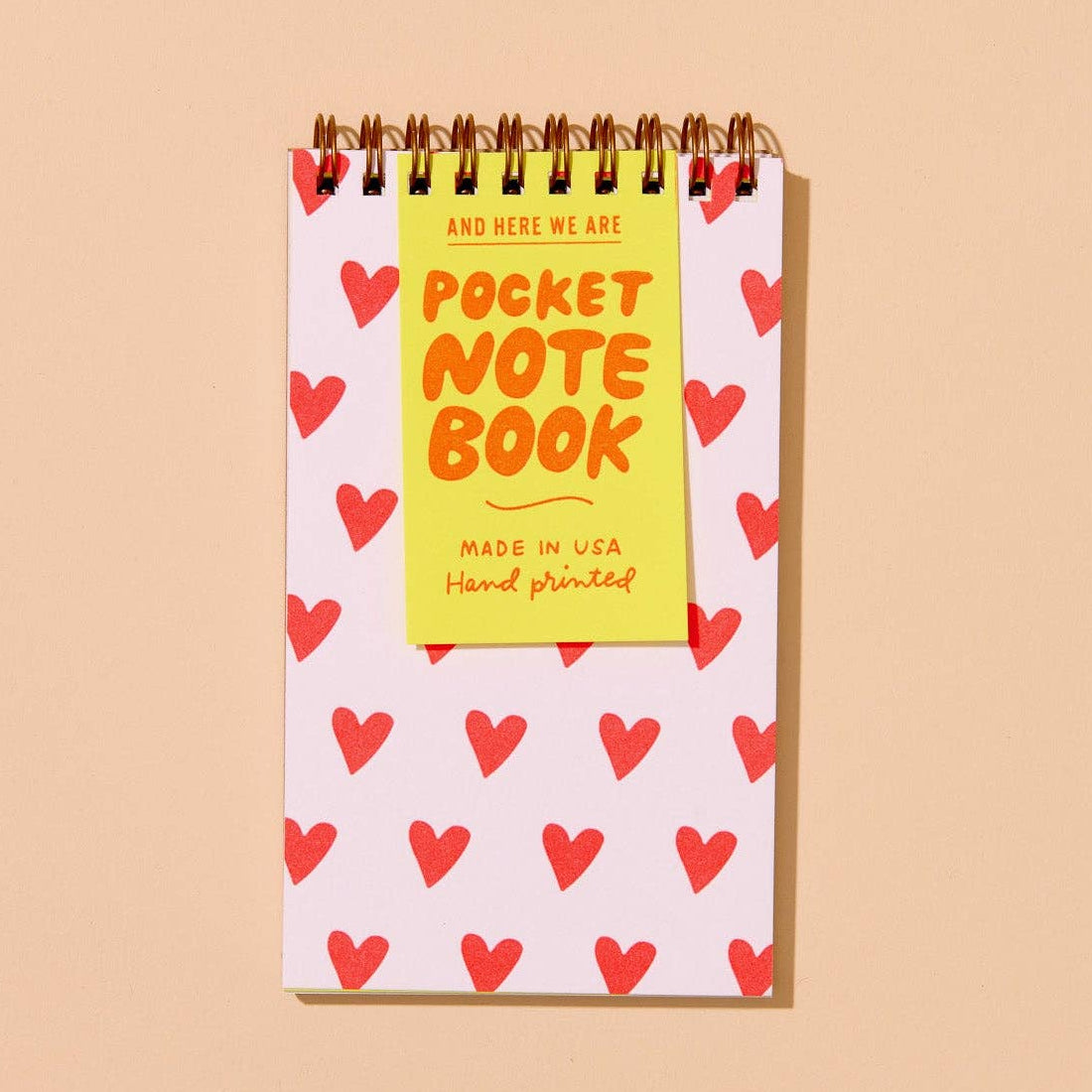 And Here We Are Spiral Notebook - Red Hearts