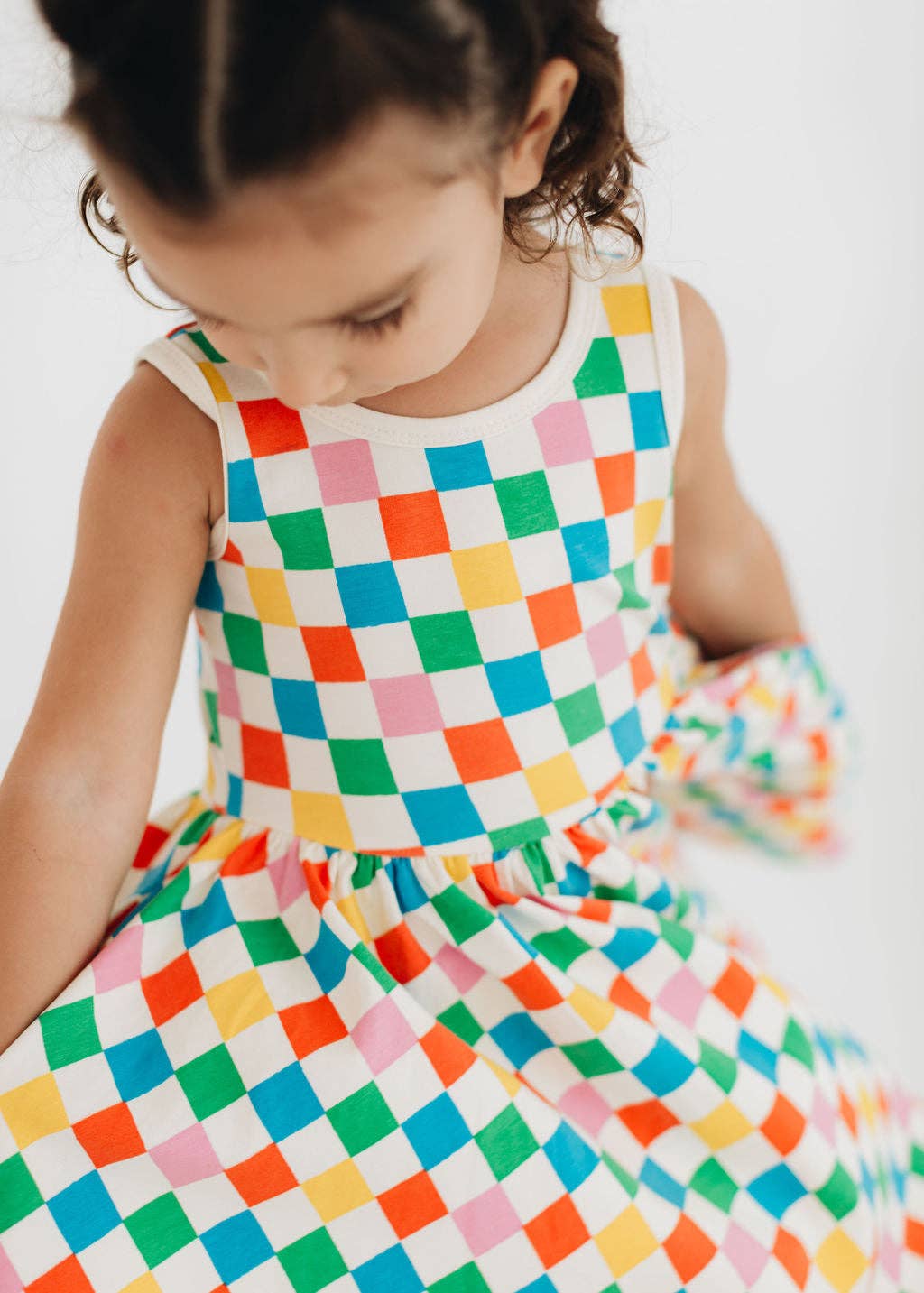 Good Apples Kids Sleeveless Twirl Dress - Party Checkers