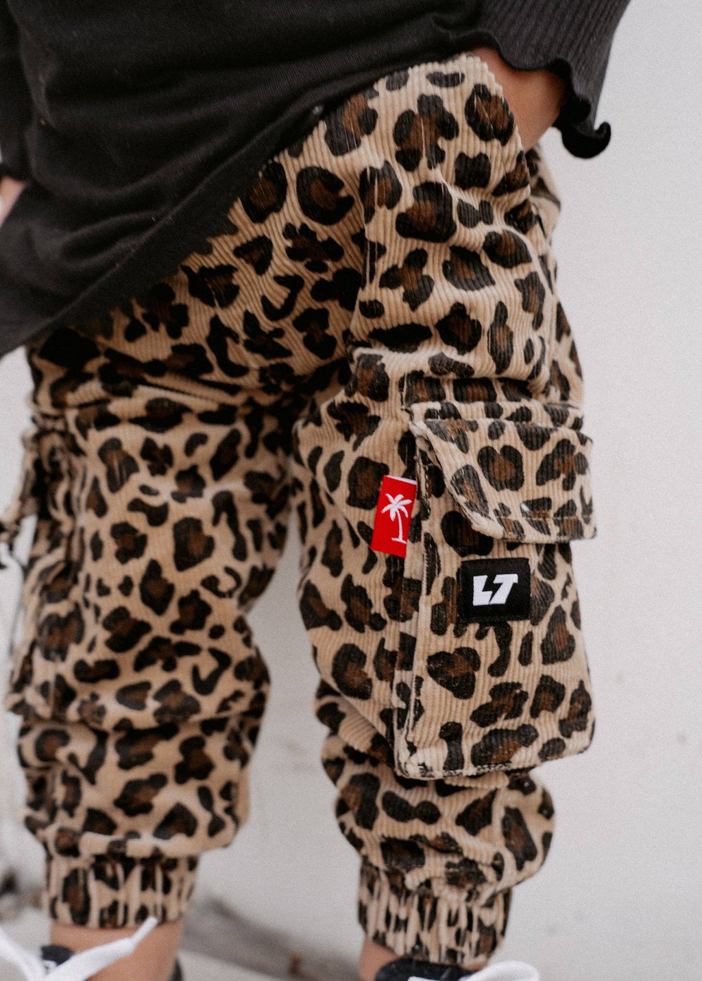 Little Trouble - Leopard Cord Cargos