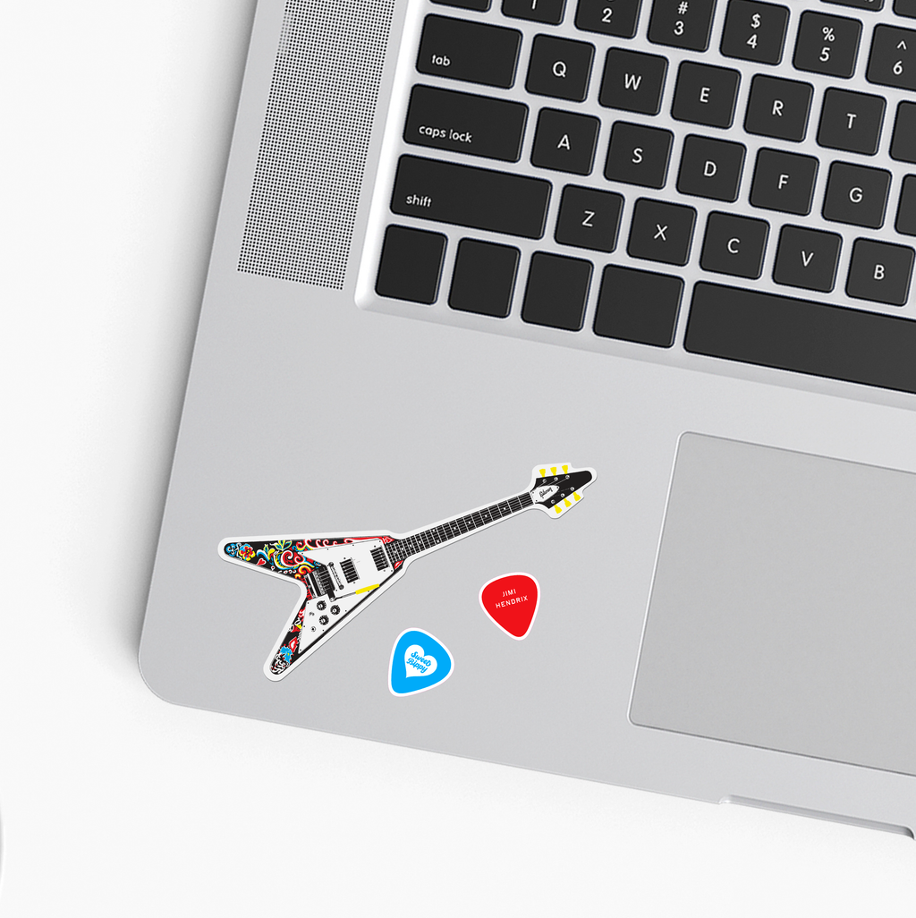 Sweet Bippy Press - Guitar Sticker Sheet - Hendrix