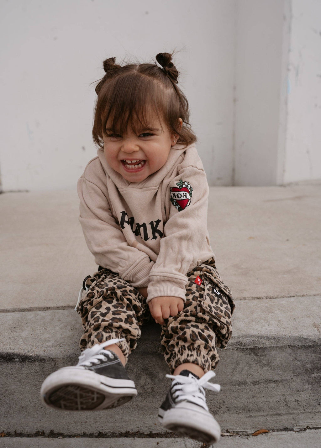 Little Trouble - Leopard Cord Cargos