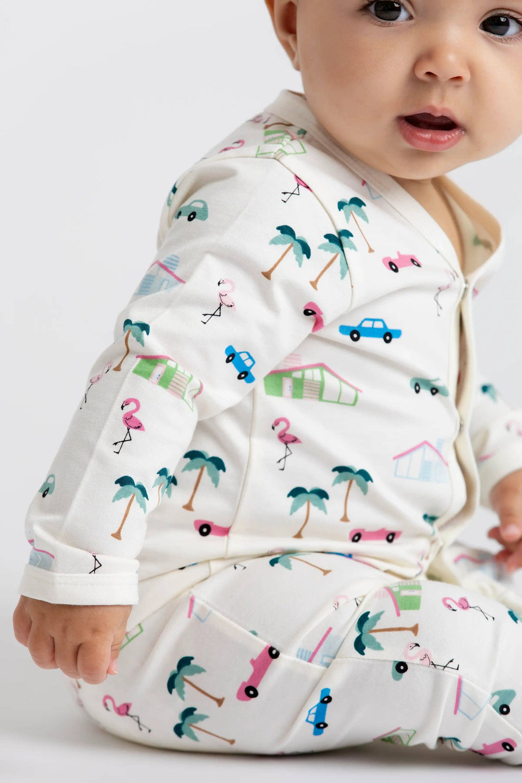 Monica + Andy Snap Romper - Retro Palm Springs