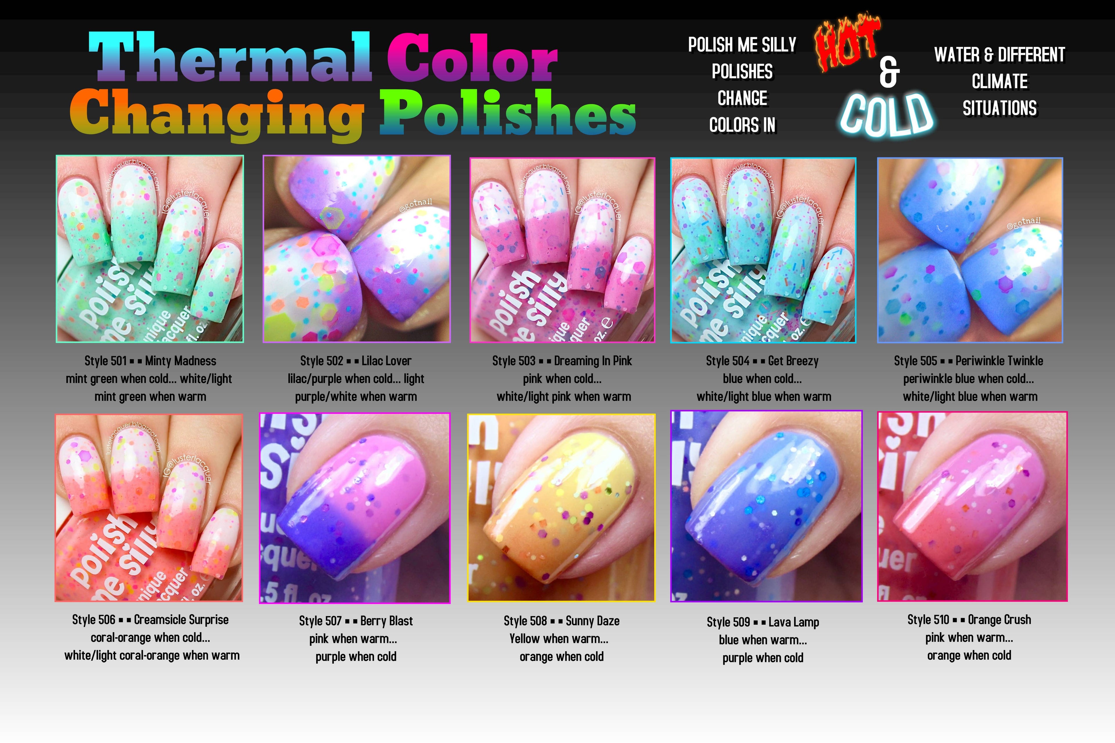 Polish Me Silly Thermal Color Changing Nail Polish - Berry Blast