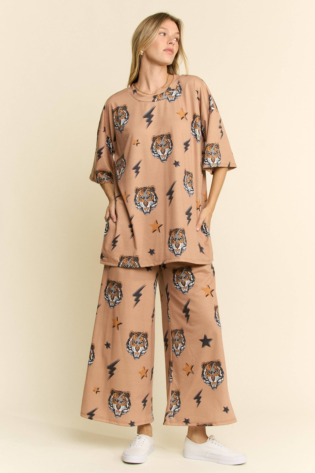 Jade By Jane - Tiger Print Set (Mocha)