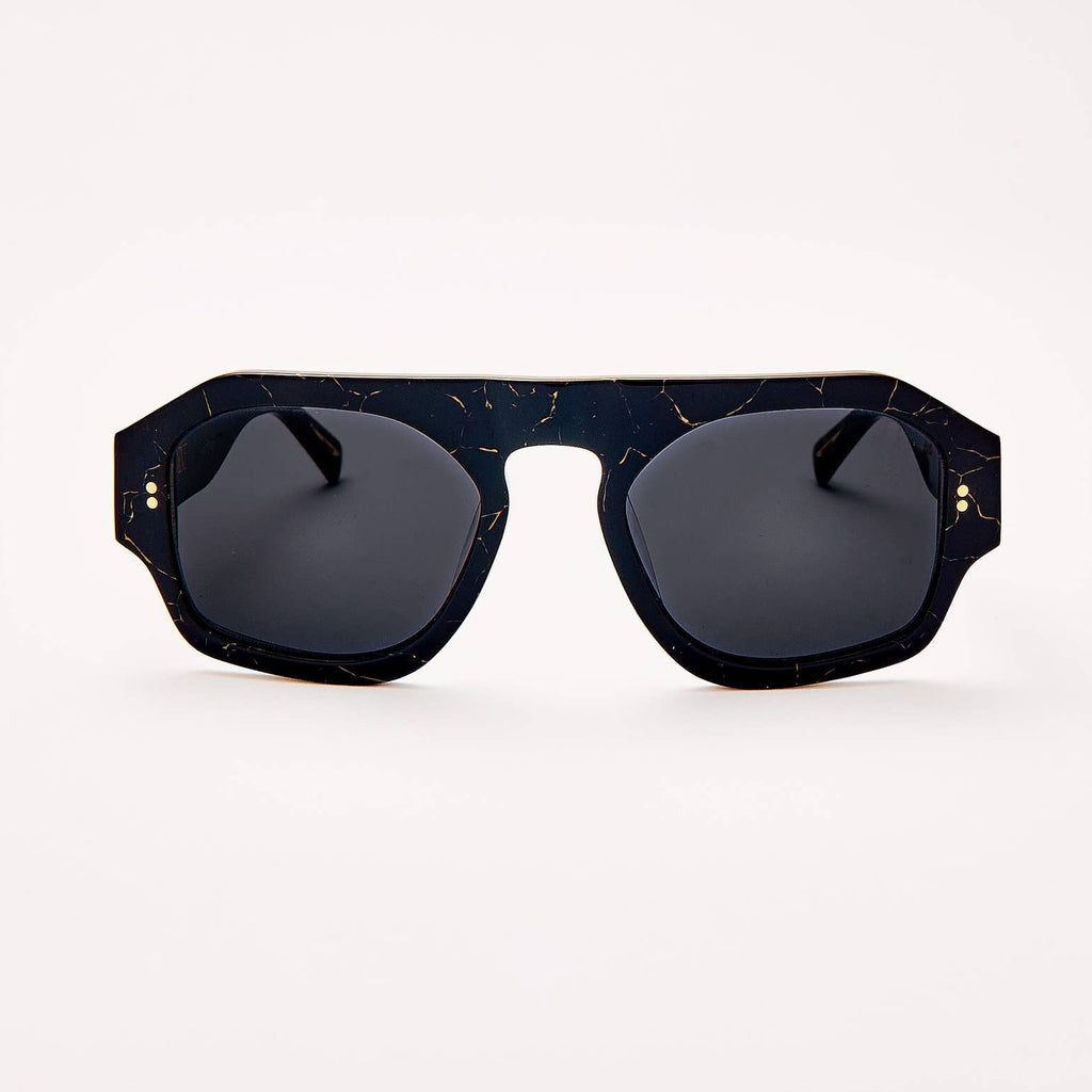 SARDINE - Louie - Nouveau Noir Aviator Sunglasses