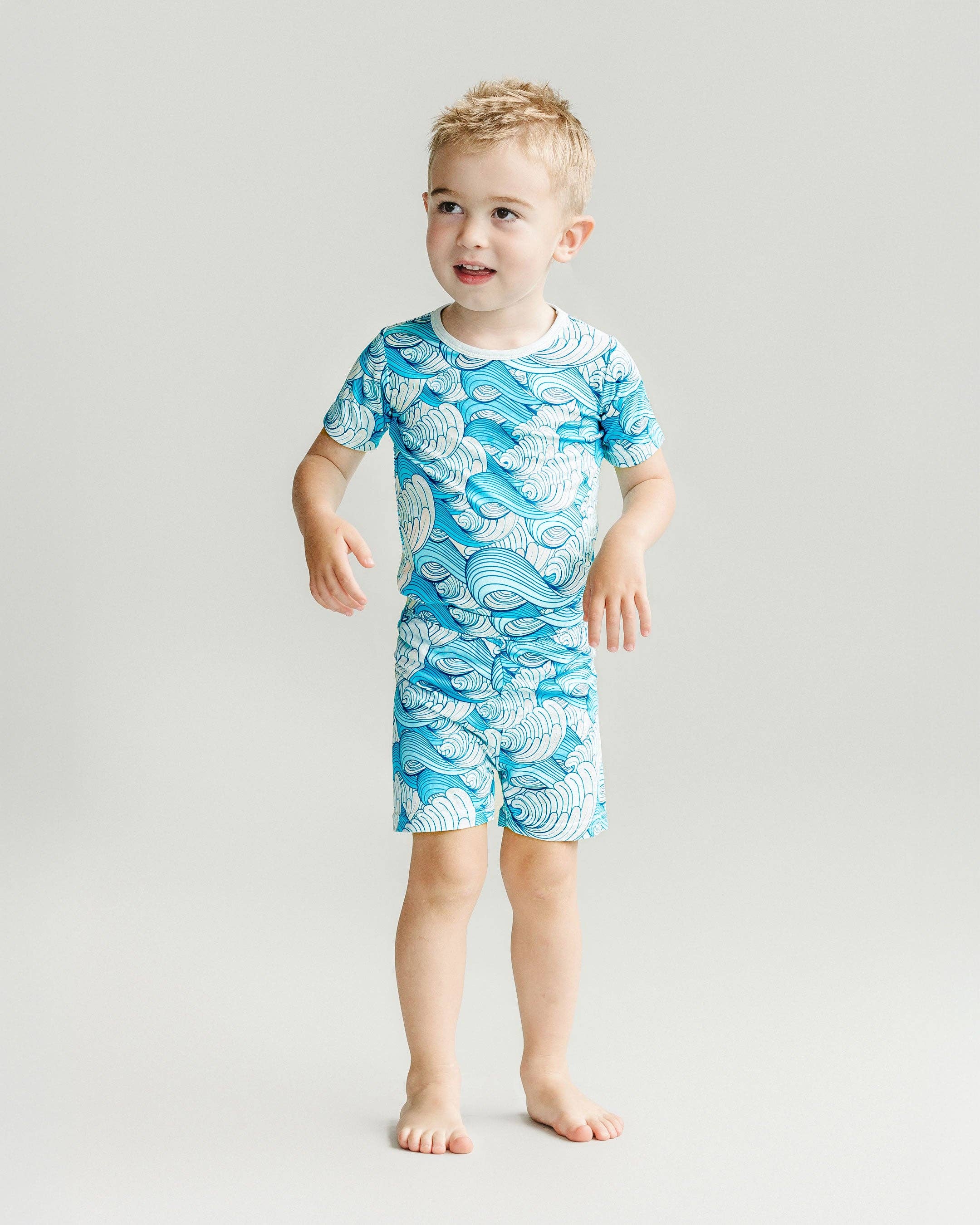 Lucky Panda Kids Bamboo Shorts PJs - Delmar