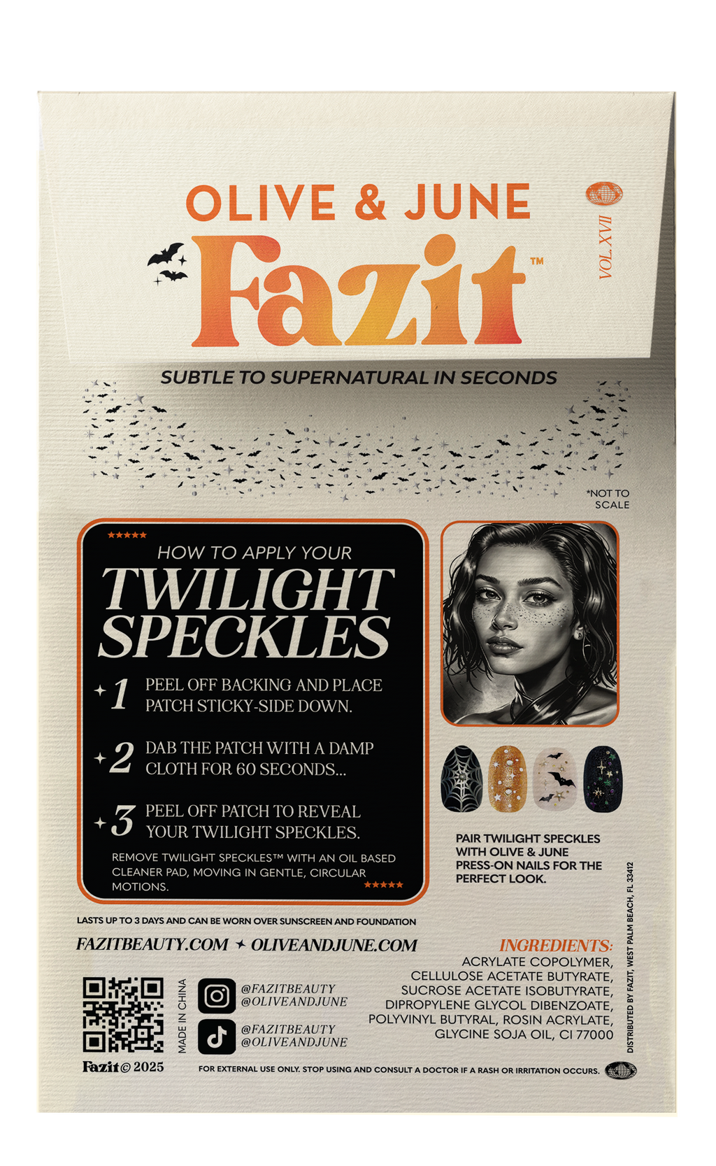 Fazit - Twilight Bat Glitter Freckles Makeup Patches