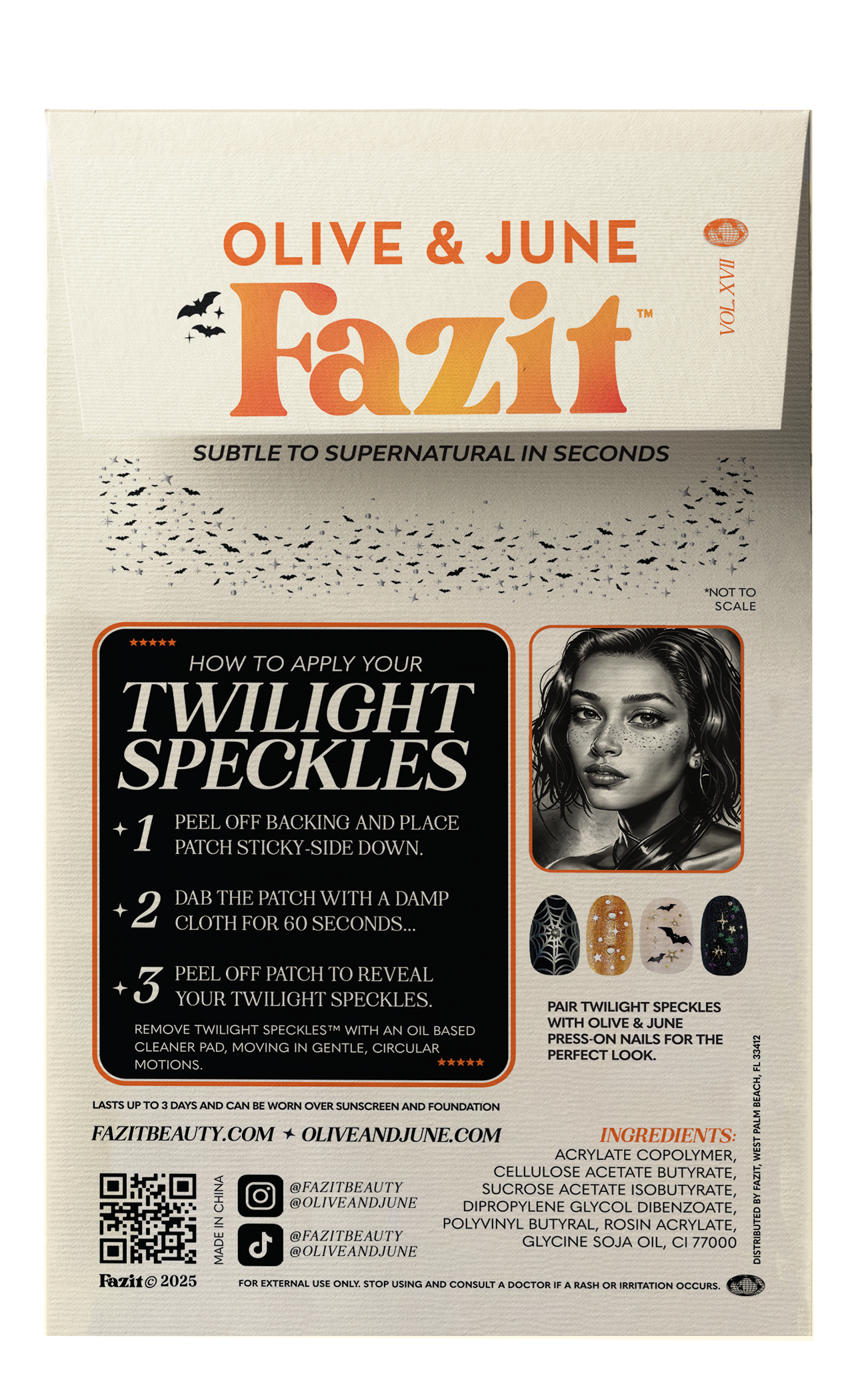 Fazit - Twilight Bat Glitter Freckles Makeup Patches