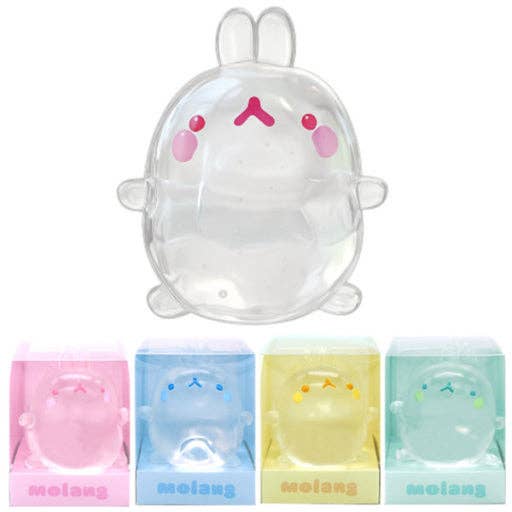 K-Wonderland - Molang Clear Mochi Squishy Figure Fidget Toy