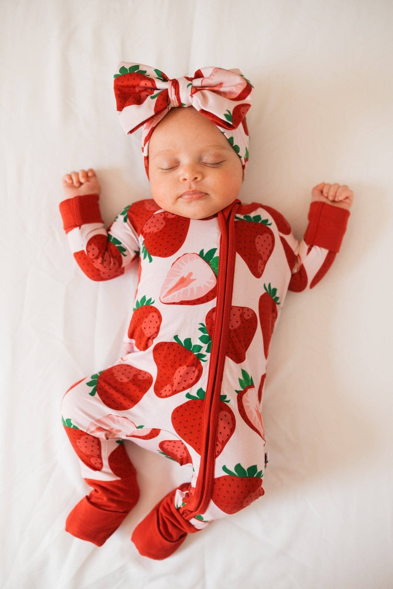 Jammie Session Bamboo Romper - Berry Sweet