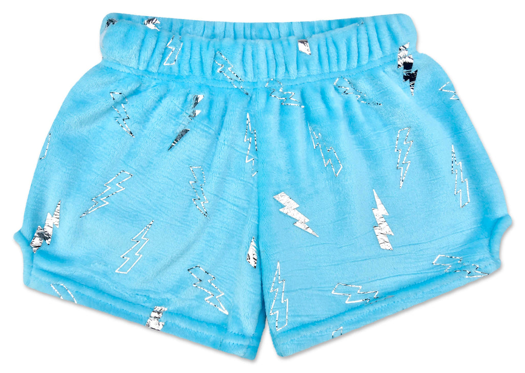 Iscream - Plush Shorts - Blue Foil Lightning