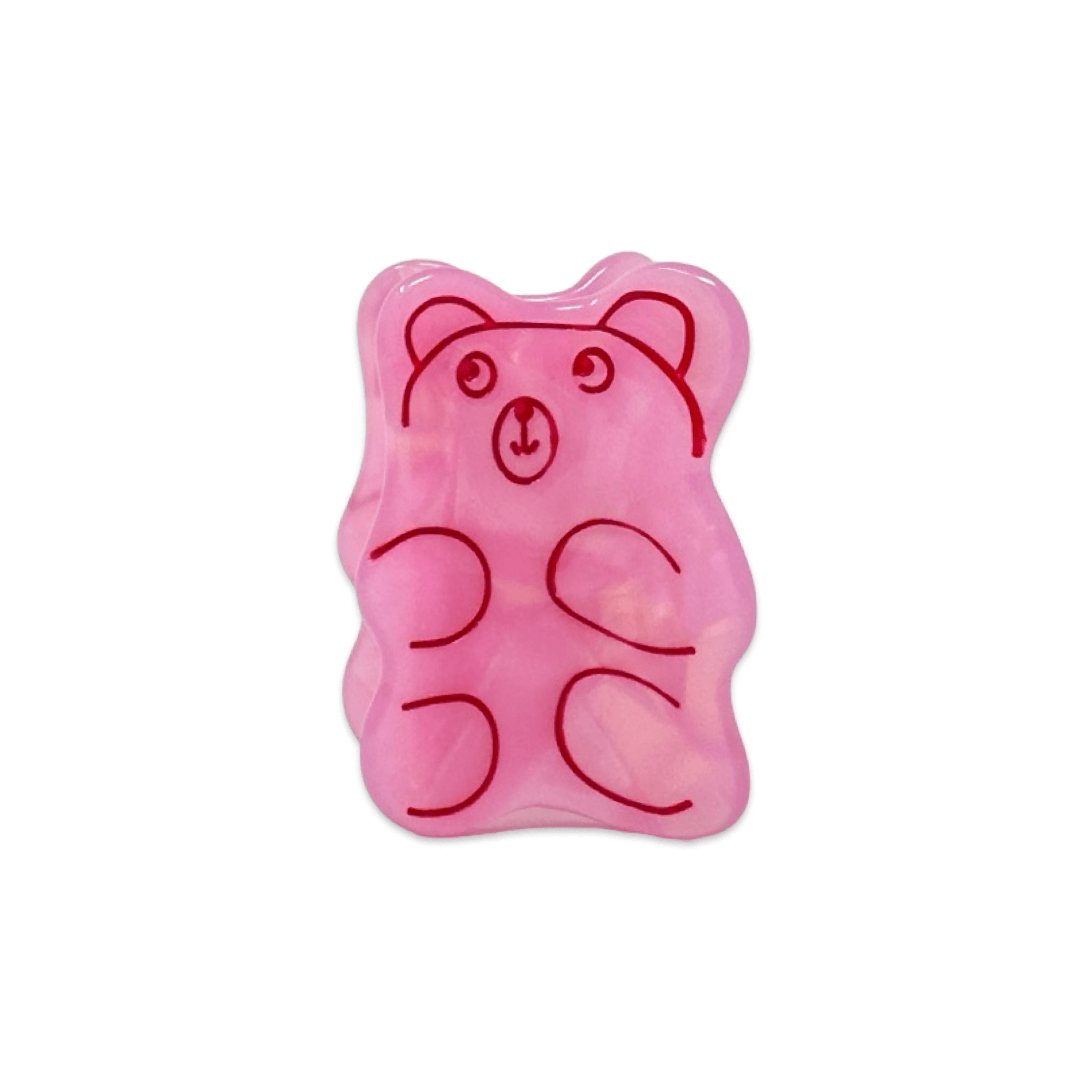 Jenny Lemons Hair Claw Clip - Pink Gummy Bear (Mini)