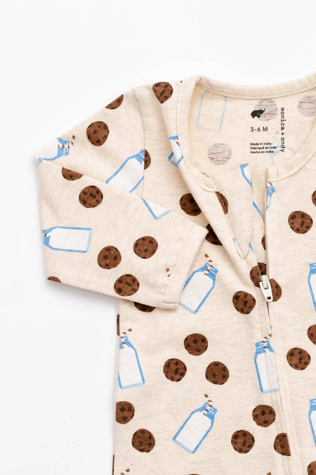 Monica + Andy Zip Romper - Cookies + Milk