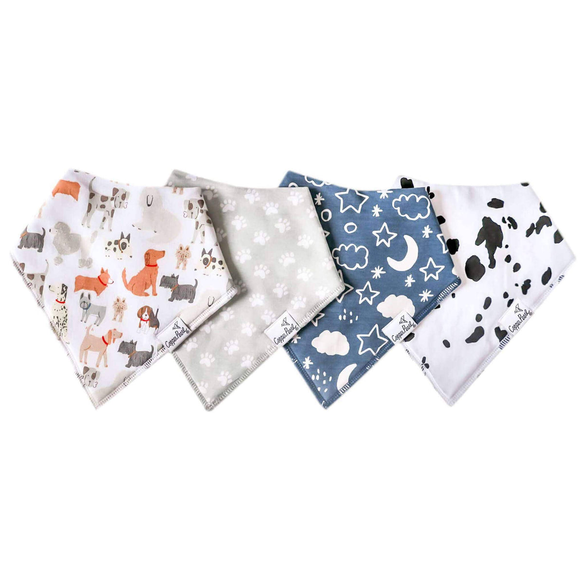Copper Pearl Baby Bandana Bibs - Rufus (Set of 4)