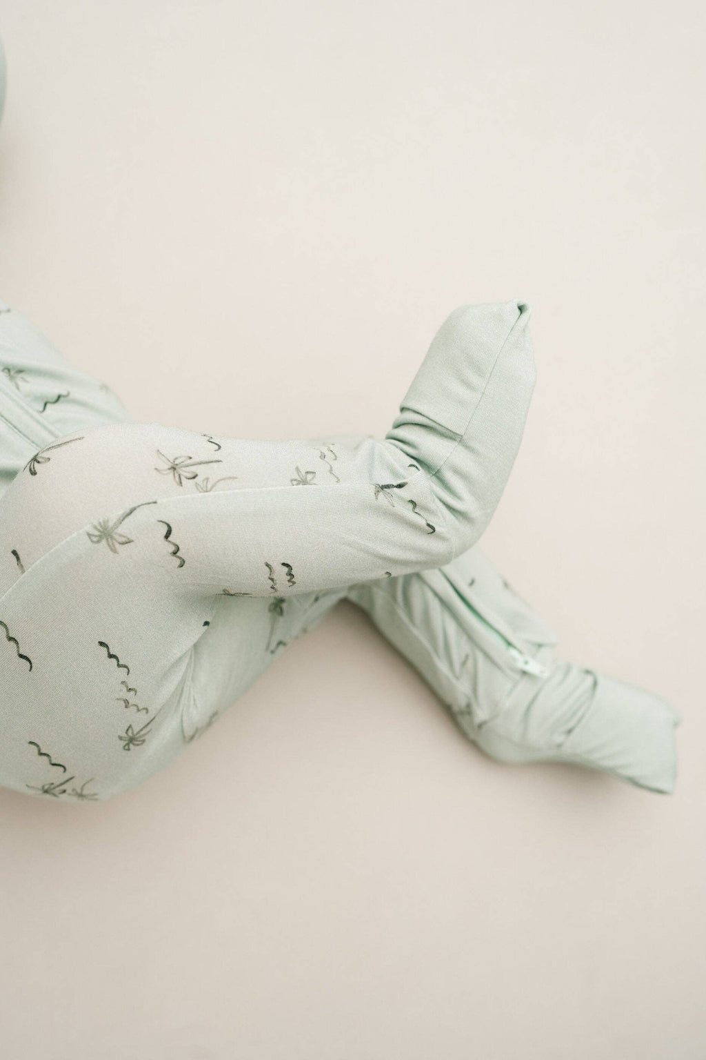 Little One Shop Bamboo Convertible Romper - Palm Breeze