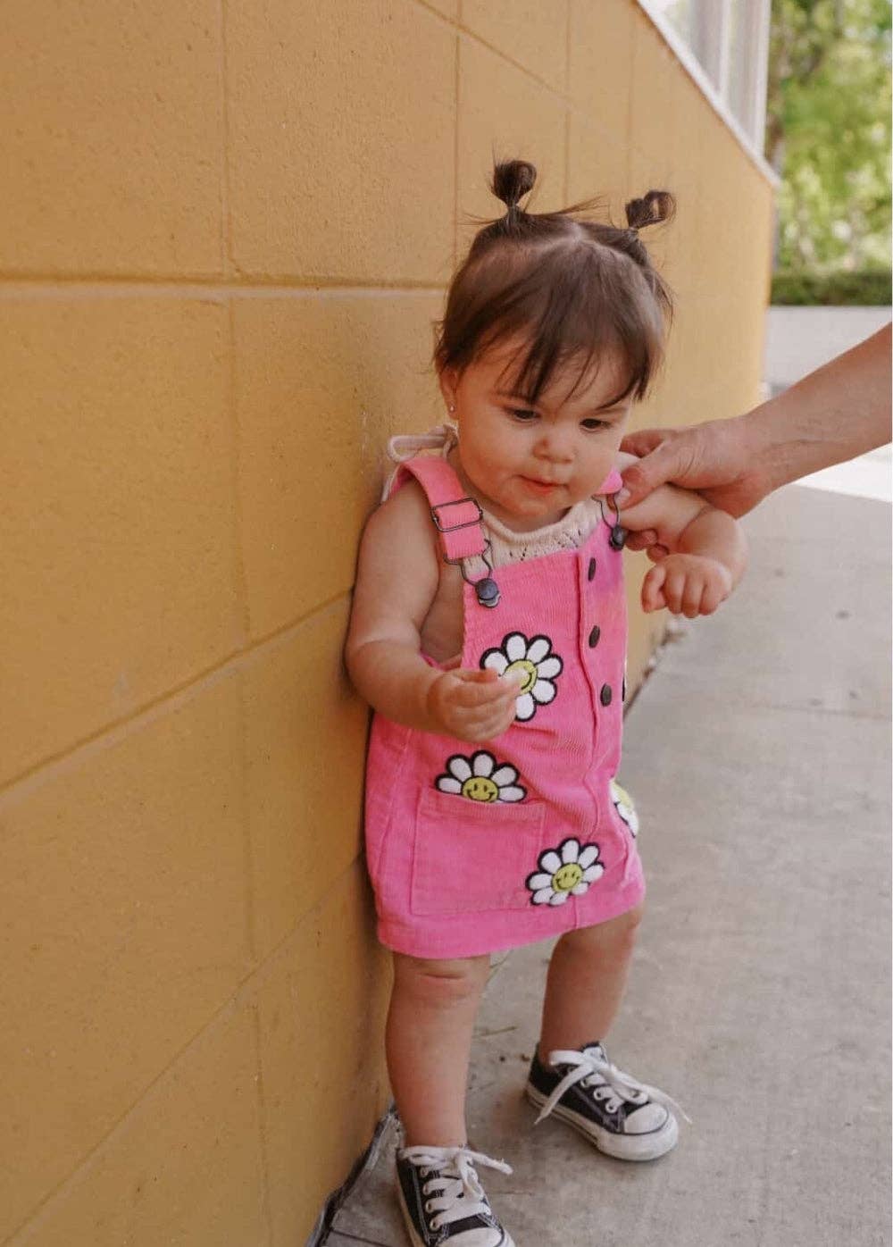 Little Trouble - Little Bloomer Pink Corduroy Dress