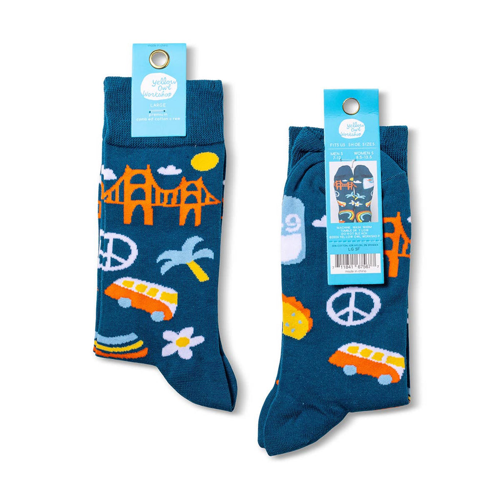 Yellow Owl Workshop Crew Socks - San Francisco
