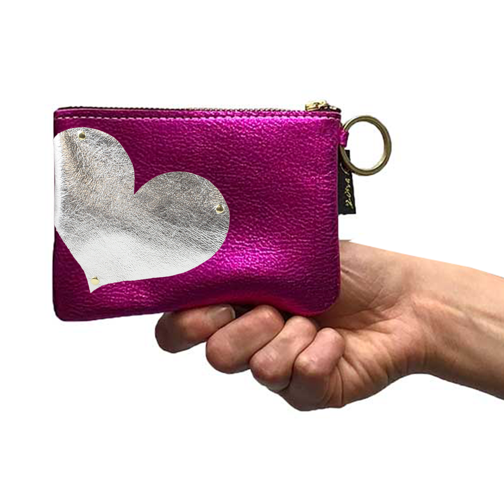 Zina Kao - The Kara Wallet: Side Heart Applique