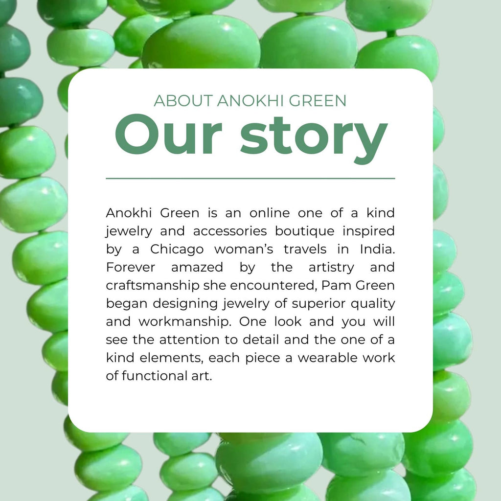 Anokhi Green Handmade Gemstone Necklace - Summer Candy Opal