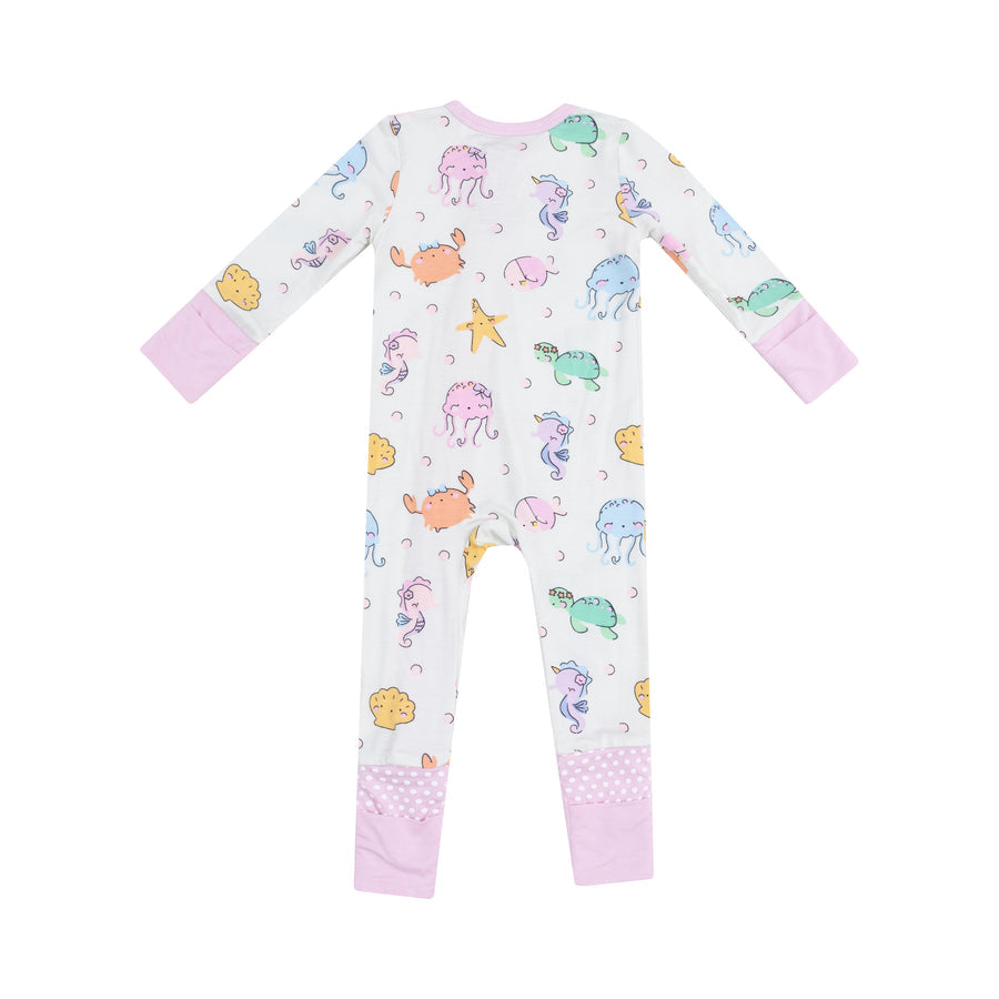 Angel Dear Bamboo Zipper Romper - Cutie Sea Creatures