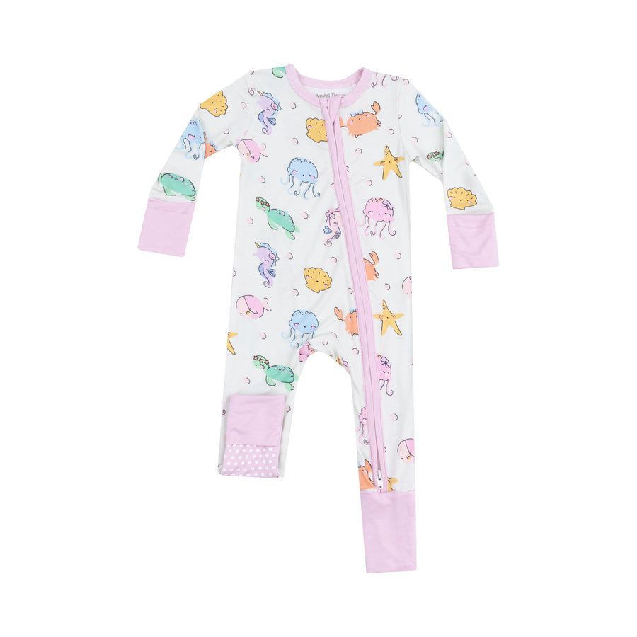 Angel Dear Bamboo Zipper Romper - Cutie Sea Creatures