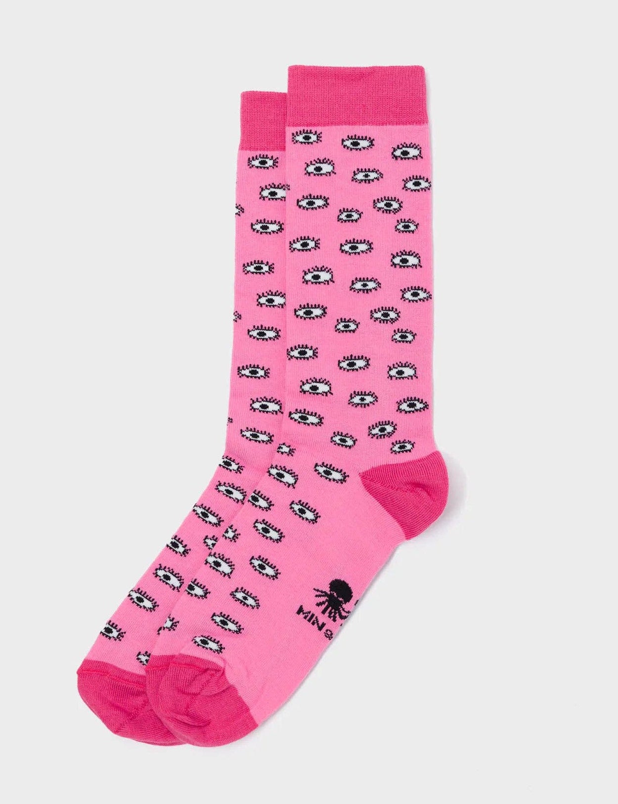 Min & Mon - Fuchsia Socks - All Over Eyes