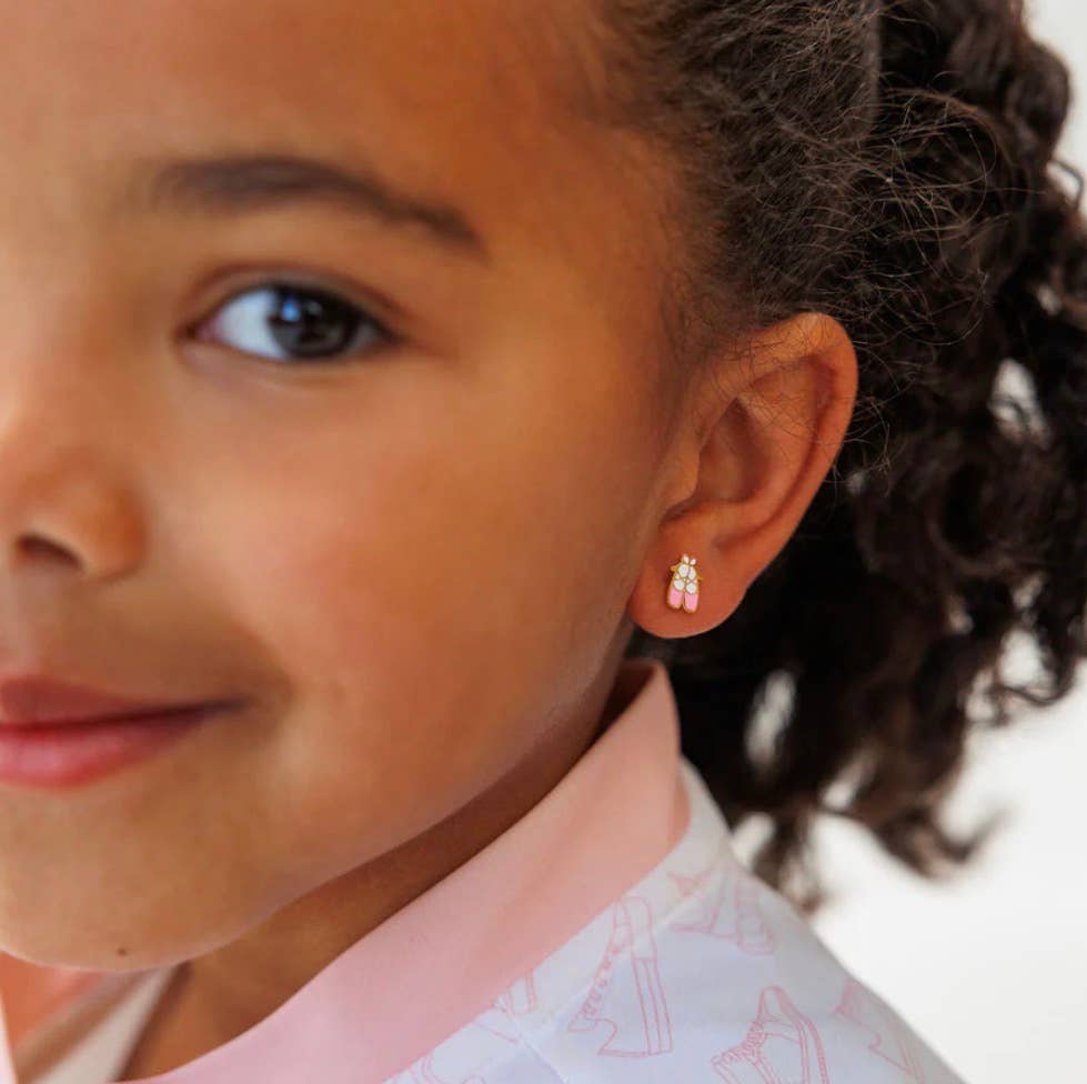 Pip Pop Post - Ballet Slipper Stud Earrings