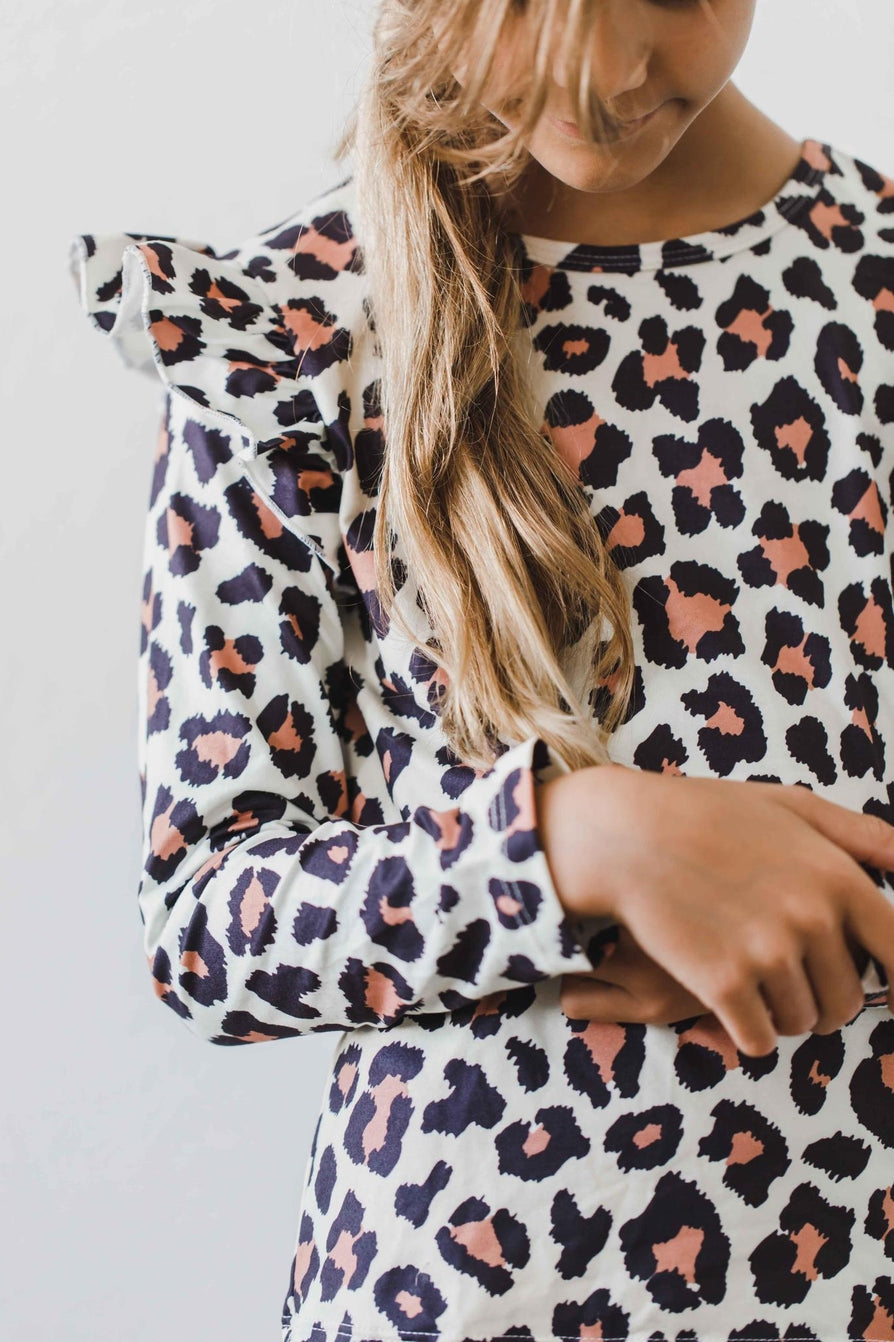 Mila & Rose L/S Ruffle Tee - Wild One